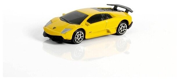 Машина металлическая RMZ City 1:64 Lamborghini Murcielago LP670-4 без механизмов, желтый, 7,6*3, 19*2 см (344997S-YL)