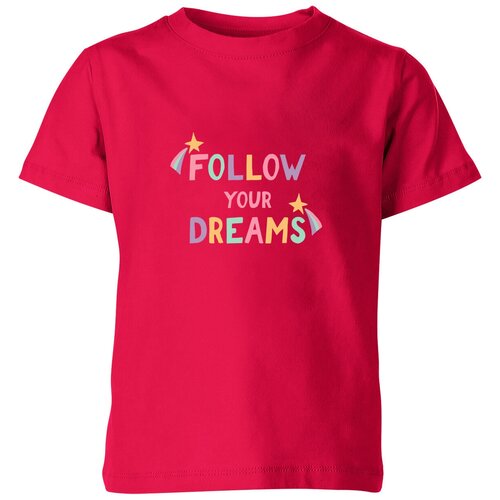 Футболка Us Basic, размер 4, розовый детская футболка беги за мечтой рисунок кит сказки 116 белый