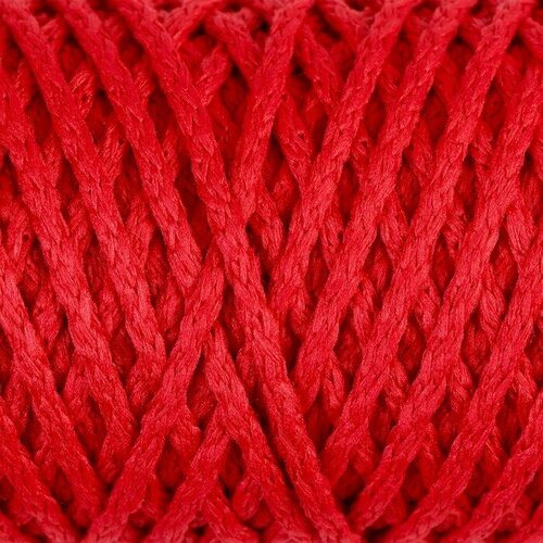 Softino Шнур для вязания Классик без сердечника 100% полиэфир ширина 4мм 100м (т. красный) softino шнур для вязания классик без сердечника 100% полиэфир ширина 4мм 100м фиолетовый