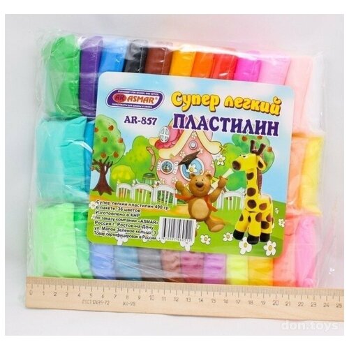 Пластилин воздушный суперлегкий, мягкий, 36 цветов
