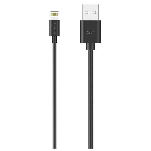 Кабель Lightning 1м Silicon Power SP1M0ASYLK10AL1K круглый черный
