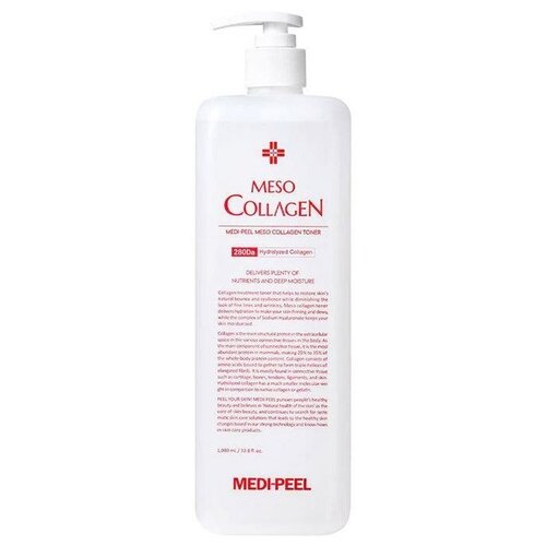 Medi peel meso collagen toner 1000 ml антивозрастной коллагеновый тонер оригинальный восстанавливающий тонер с пробиотиками medi peel red lacto collagen toner 1000 мл