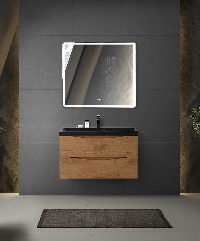 Тумба под раковину подвесная с ящиками 800x450x500 BelBagno Rovere Nature MARINO-800-2C-SO-RN-P