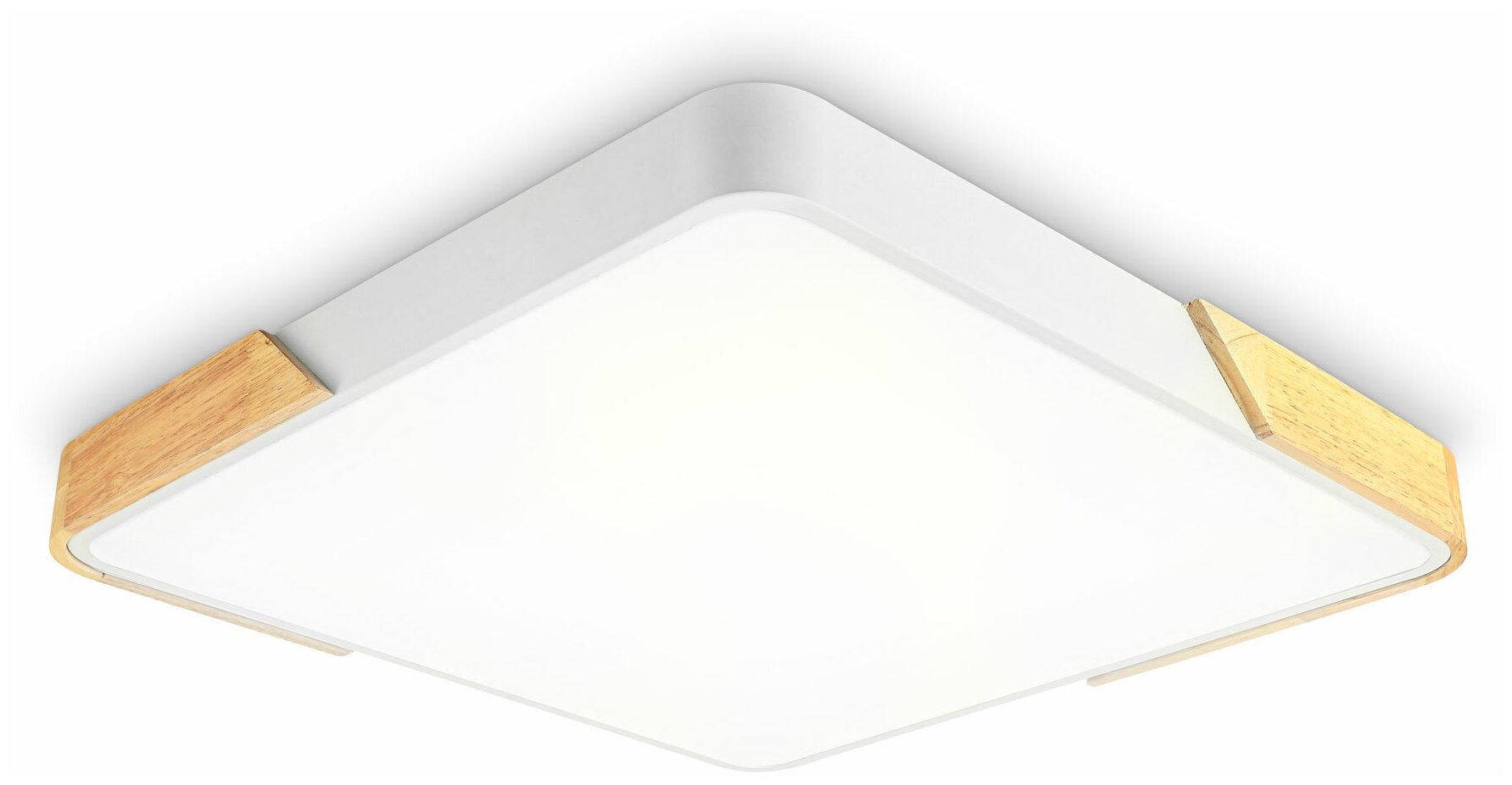 Потолочный LED светильник FZ1312 WH/LW белый/светлое дерево 36W 5000K 400*400*50 (без ПДУ)