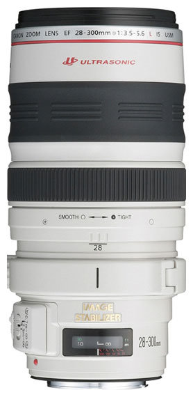 Объектив Canon EF 28-300mm f/3.5-5.6L IS USM, белый