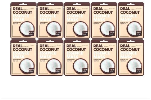 FarmStay Маска для лица тканевая с экстрактом кокоса Real Coconut Essence Mask 10шт
