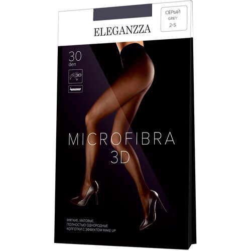 фото Колготки eleganzza microfibra, 30 den, размер m, серый