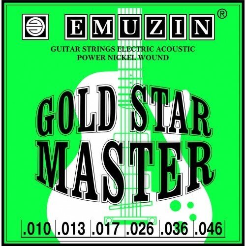 Струны для акустической гитары Emuzin Gold Star Master 6ГСМ-03 10-46