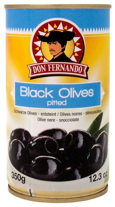 Оливки черные без косточки, 350 г