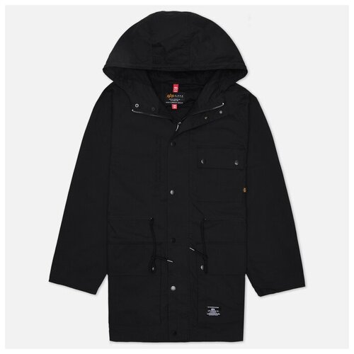 Мужская демисезонная куртка Alpha Industries M-65 Mod Hooded Field чёрный, Размер XL