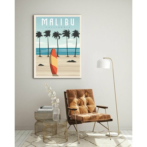 Картина на холсте для интерьера в винтажном стиле фотопечать 50х70 