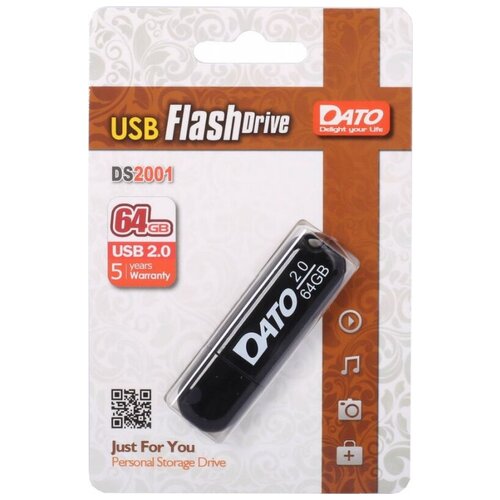 USB флешка 64Gb Dato DS2001 black USB 2.0