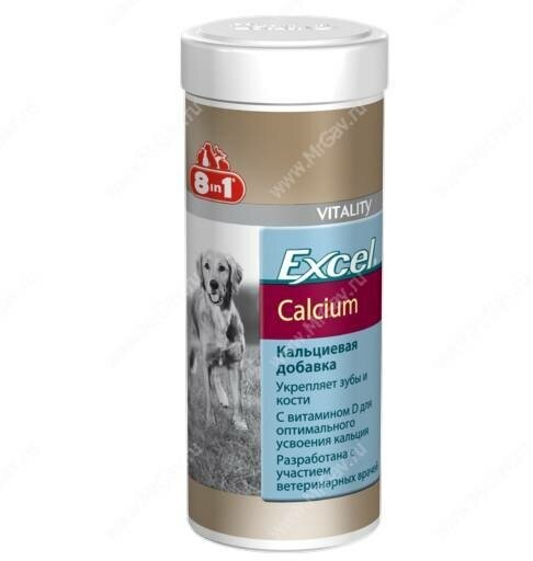 Витамины для взрослых собак 8in1 Excel Кальций, 470таб - фото №14