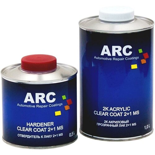 Прозрачный акриловый лак ARC 2+1 MS Clear Coat 1 л. с отвердителем 0,5 л.