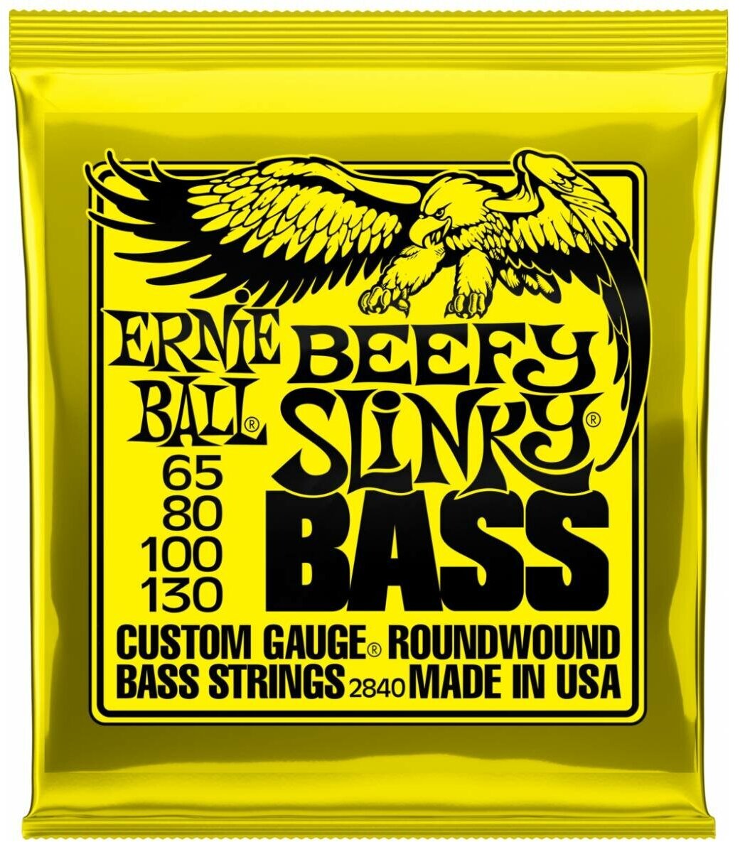 ERNIE BALL 2840 Nickel Wound Slinky Beefy 65-130 - Струны для бас-гитары