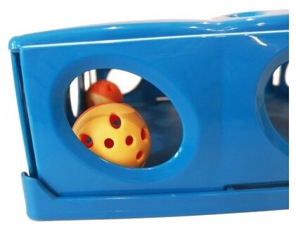 Игрушка д/кошек с шариком TRICKY 25х25х9см пластик Три цвета: бирюзовый, темно-синий, мокка - фотография № 10