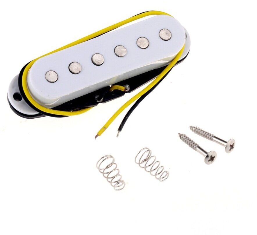 M270 Звукосниматель магнитный сингл, для Fender Strat, бриджевый, белый, Musiclily