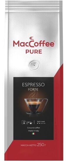 Кофе молотый Maccoffee PURE Espresso Forte 250 г