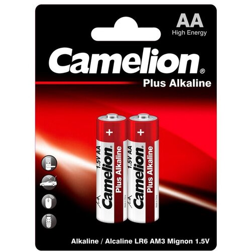 Батарея Camelion Plus Alkaline LR6-BP2 AA 2700mAh (2шт) блистер набор из 20 штук батарея buro alkaline lr6 aa 2шт блистер