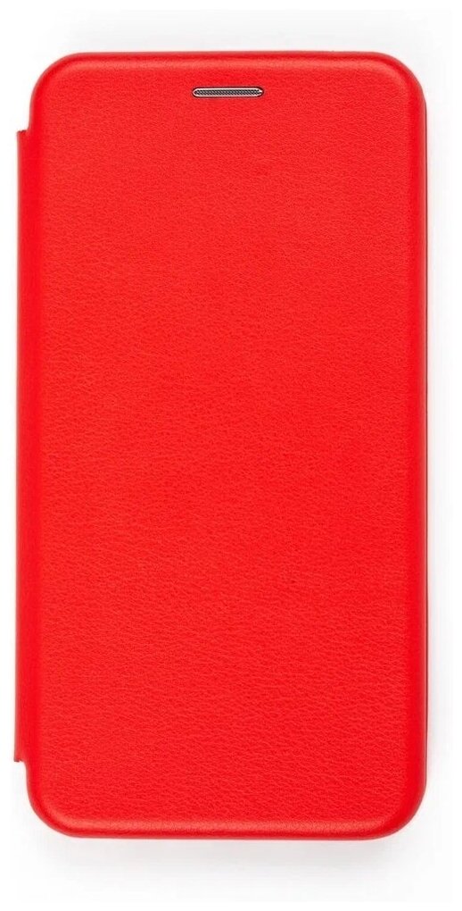 Чехол-книжка Fashion Case для Samsung Galaxy A12 красный, противоударный откидной с подставкой, кейс с магнитом, защитой экрана и отделением для карт