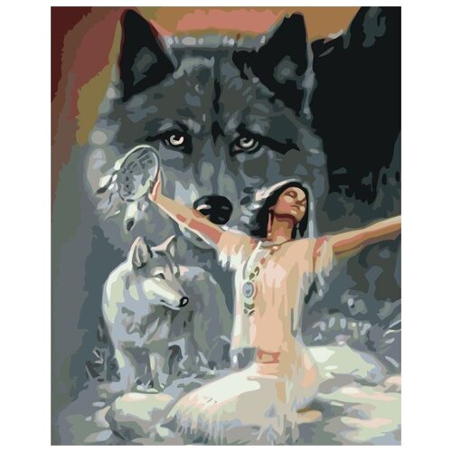 Картина по номерам Дух волка, 40x50 см картина по номерам дух волка 40x50 см