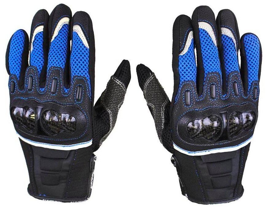 Перчатки спортивные мотоциклетные Flyover с со светоотражающими полосками цвет синий (размер: xl)