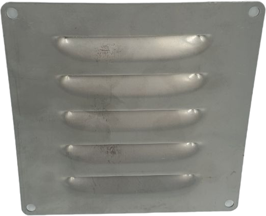 Вентиляционная решетка 120 x 120 мм из нержавеющей стали - фотография № 2