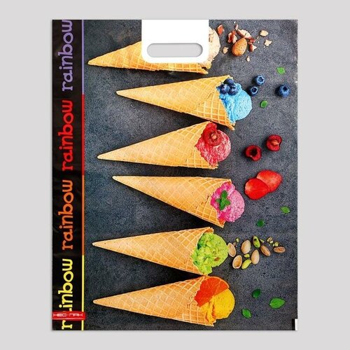 Пакет Мороженое полиэтиленовый с вырубной ручкой 80 мкм 41 х 51 см 25шт 1133₽