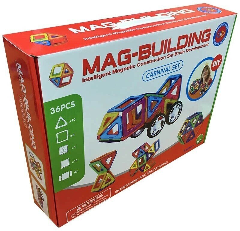 МагнMag-Building Детский Развивающий Конструктор Mag-Building 36 Деталей конструктор для детей