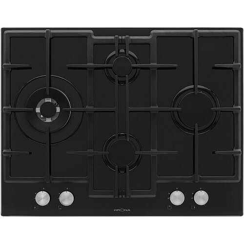 Поверхность газовая KRONA RITTER 6760 BL черный стекло 67 см чугун ромб гк WOK 2705000₽
