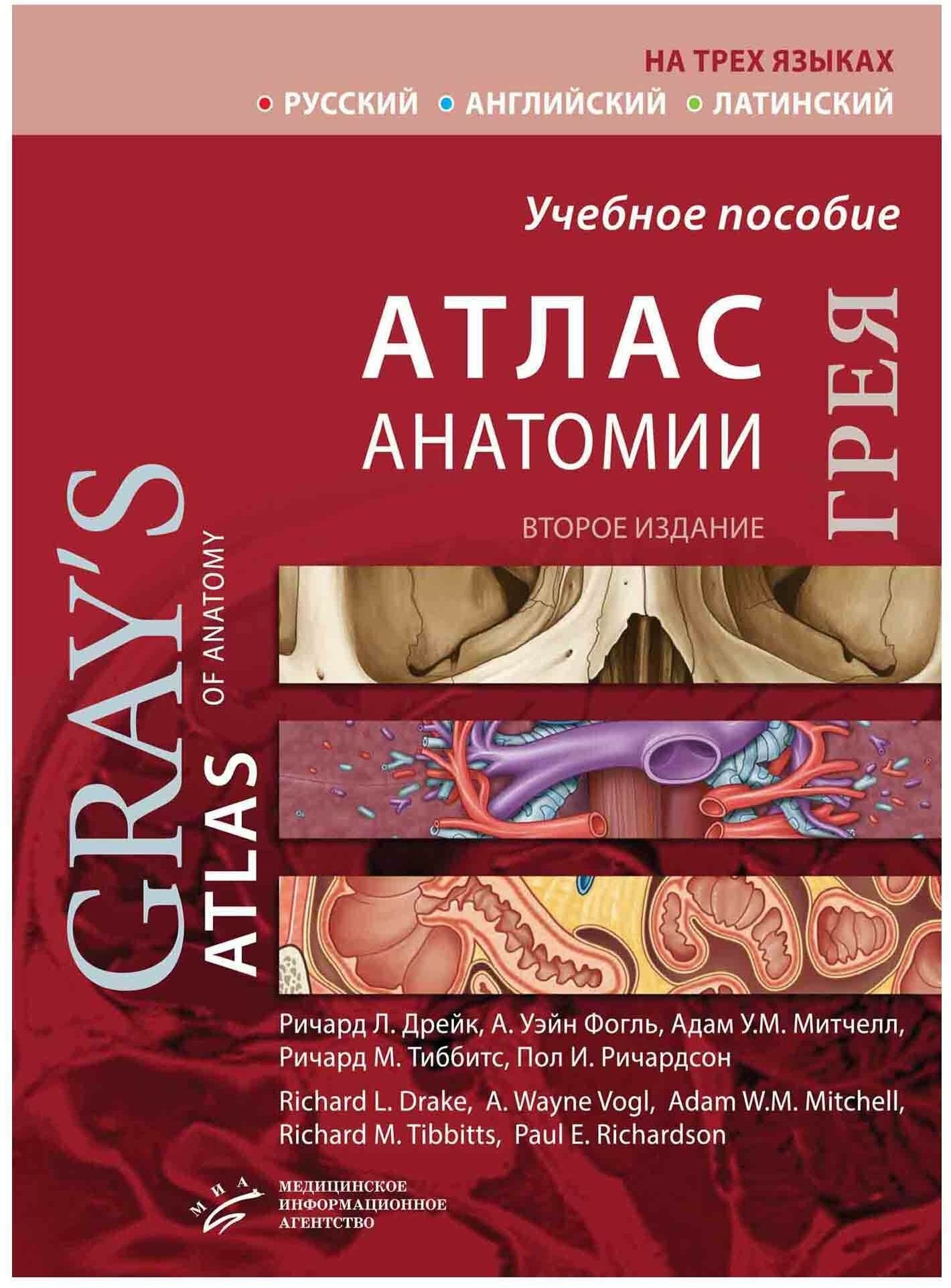 Атлас анатомии Грея (Грэя)(на трех языках)