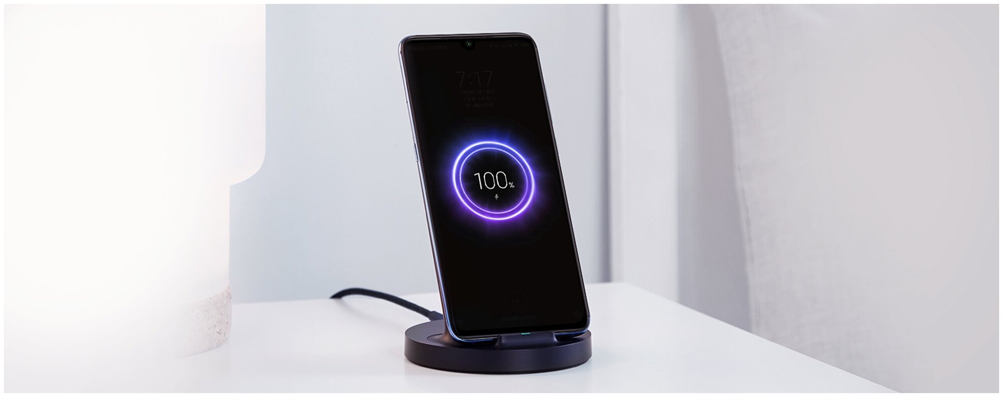 Беспроводное зарядное устройство XIAOMI Mi 20W Wireless Charging Stand, USB type-C, 2A, черный - фото №17