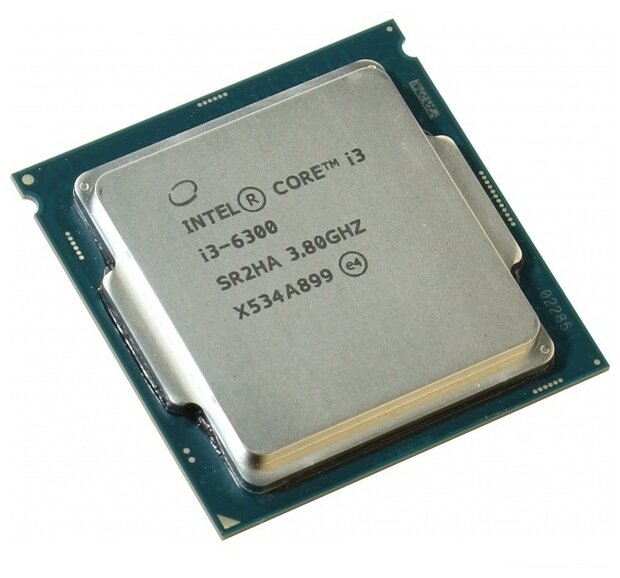 Процессор Intel Core i3-6300 Skylake LGA1151, 2 x 3800 МГц, OEM