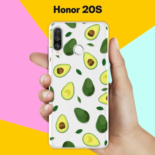 Силиконовый чехол Узор из Авокадо на Honor 20s силиконовый чехол на honor 20s узор из такс для хонор 20с