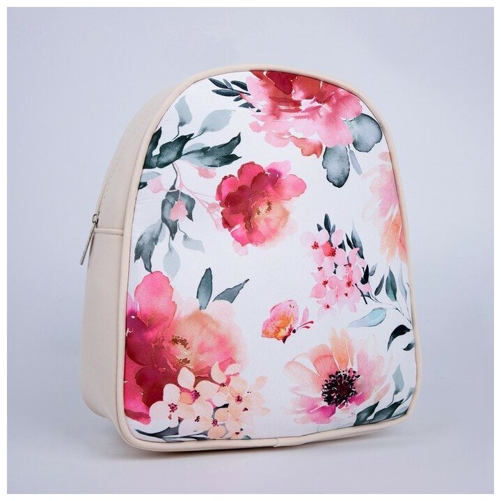 Рюкзак текстильный "Цветы", 27*10*23 см, Nazamok 9234649 .