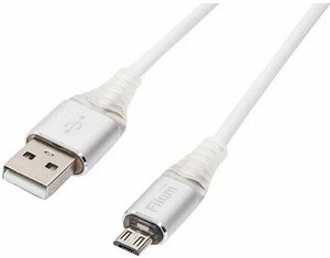 Кабель USB-microUSB Filum FL-CPro-U2-AM-microBM-L1 1 м, USB 2.0 Pro, 2A, индикатор заряда, разъемы: USB A male- USB micro B male, белый