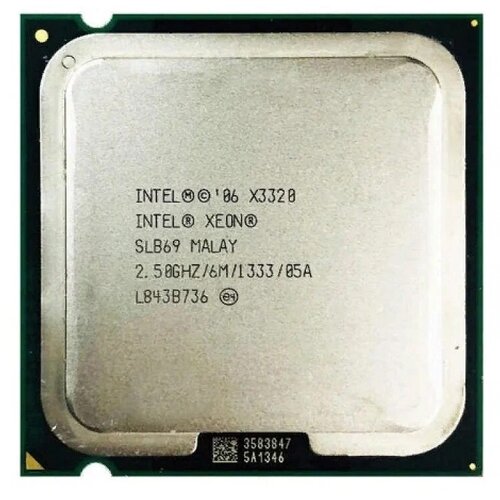 Процессор Intel Xeon X3320 Yorkfield LGA775, 4 x 2500 МГц, HPE процессор hp intel xeon processor x5650 2 66ghz 12m 6 cores 95w [594884 001]