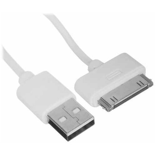 кабель deppa usb 30 pin 72101 72112 1 2 м 1 шт белый Кабель круглый FinePower 30-pin Apple - USB белый 1 м