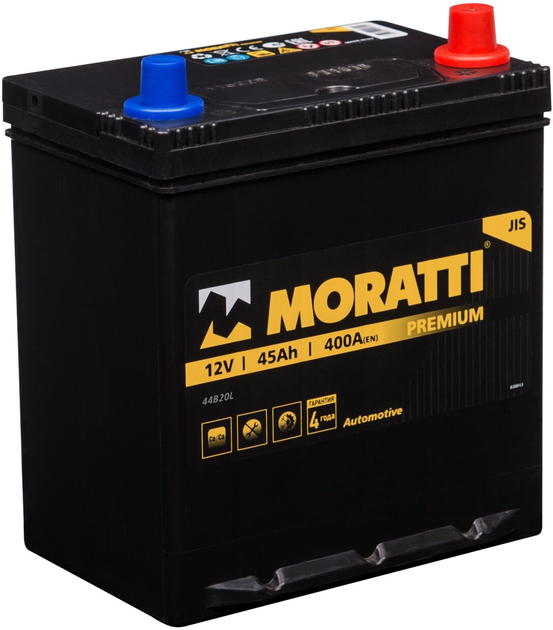 Автомобильный аккумулятор MORATTI JIS 45 а/ч (0) B20L (арт.545025033)