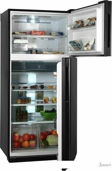 Холодильник с верхней морозильной камерой Широкий Sharp - фото №14