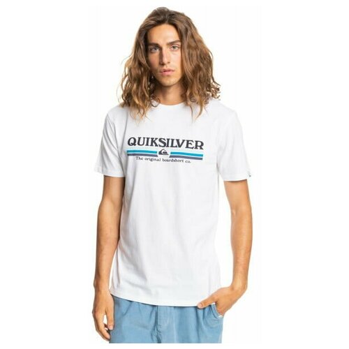 Футболка Quiksilver, хлопок, размер S, белый