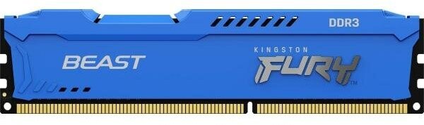 Оперативная память для компьютера 8Gb (1x8Gb) PC3-12800 1600MHz DDR3 DIMM CL10 Kingston FURY Beast Blue (KF316C10B/8)