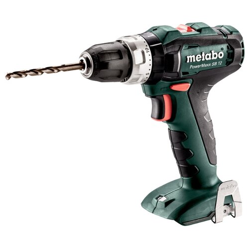 фото Ударная аккумуляторная дрель-шуруповерт Metabo PowerMaxx SB 12 0 MetaLoc 40 Н·м зеленый/черный