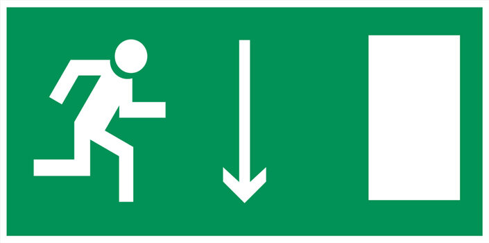 E 10 Эвакуационный знак Направление к выходу