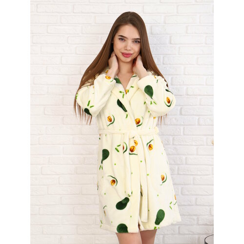 фото Халат ivcapriz, размер 50, зеленый, желтый