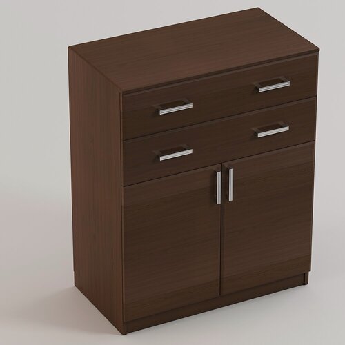 Изображение товара Тумба ТМ-49 (ШхГхВ) (800х420х1006)мм, 39 кг, орех, 2 ящика, 2 дверки, "Колизей мебель"