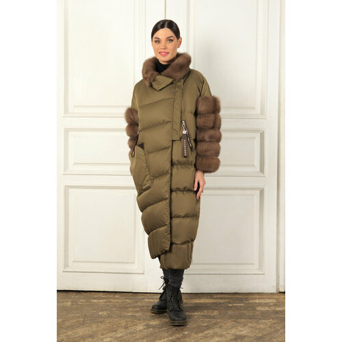 Пуховик NORTHFOX, размер 50-52, зеленый