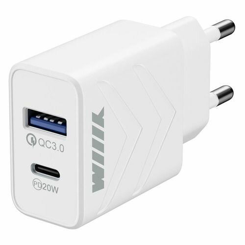 Сетевое зарядное устройство Wiiix UNN-4-2-03-QCPD, USB-C + USB-A, 20Вт, 3A, белый