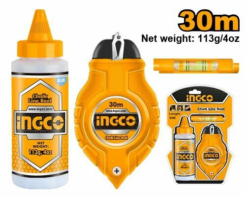 фото Шнур разметочный в корпусе с краской 30 м INGCO