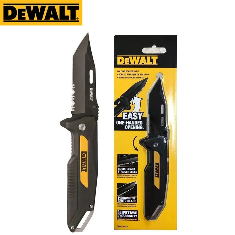 Складной нож DeWalt DWHT10910 с шарикоподшипником  длина клинка 80мм